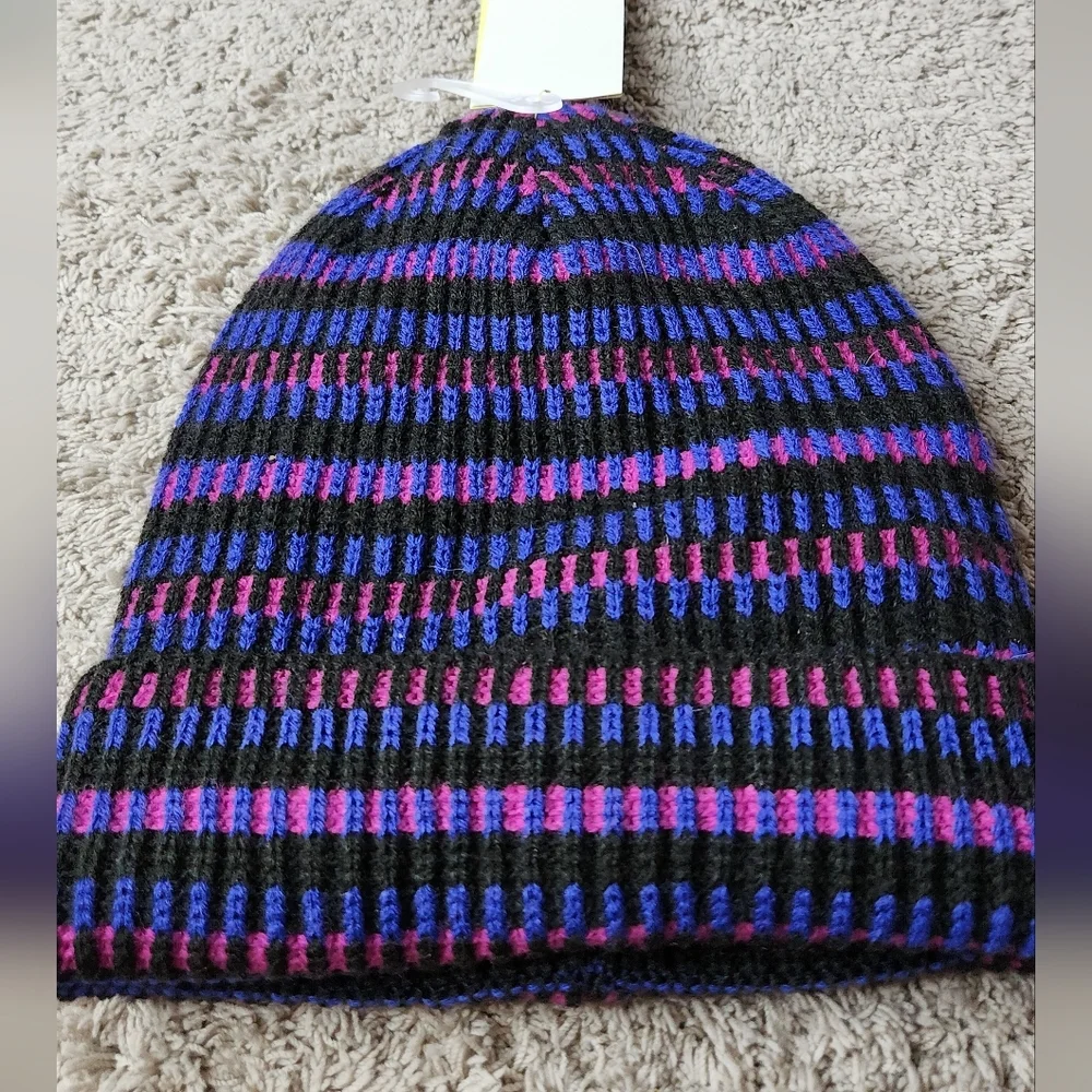 Kids' Plaited Striped Cuff Beanie - All In Motion Purple One Size Fits Most